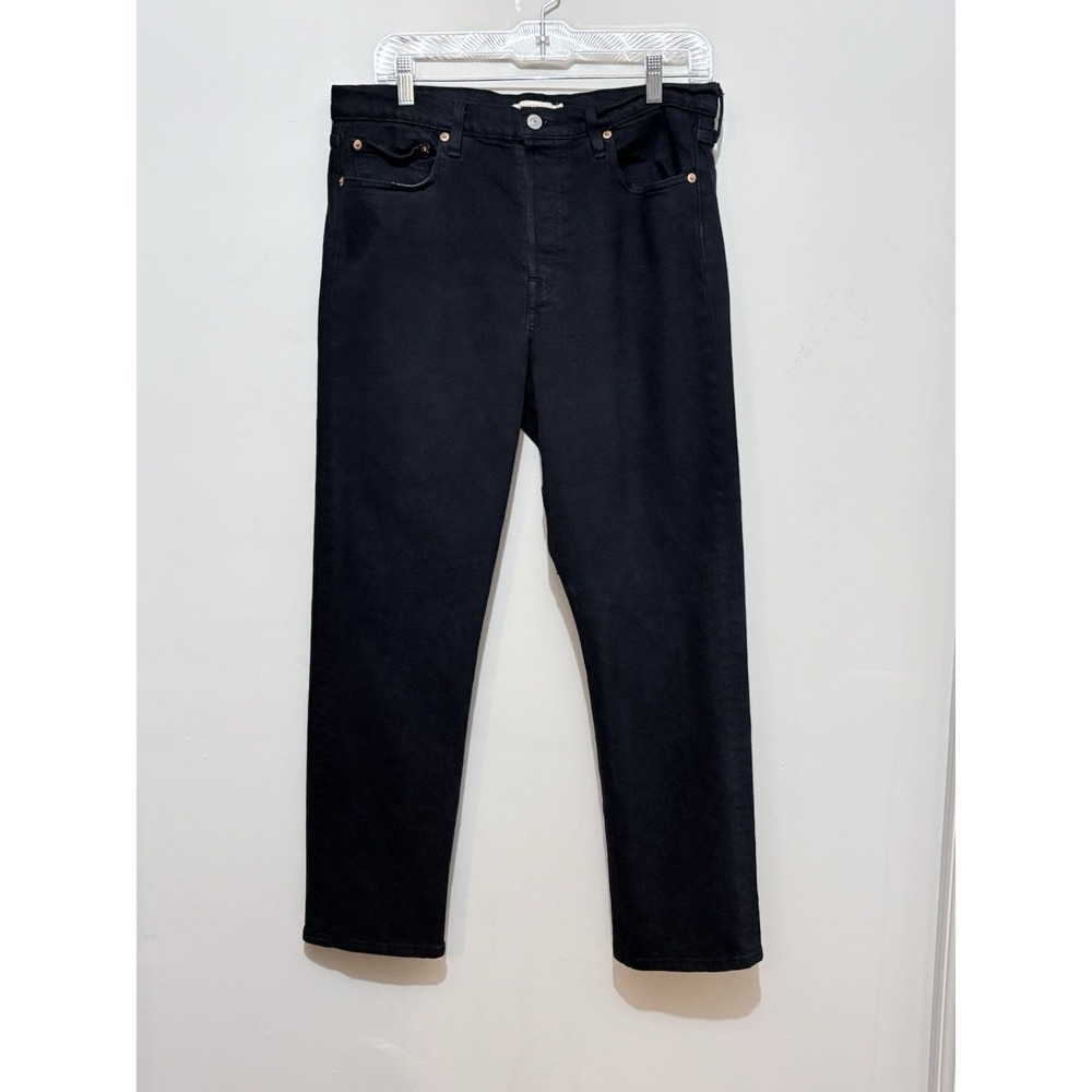 Levi's Womens Wedgie Straight High Rise 32 Black Button Fly Jeans
